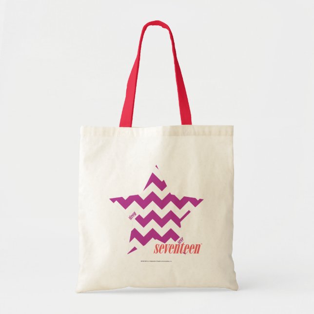 Tote Bag Pourpre 4 de zigzag (Devant)