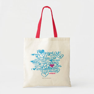 Tote Bag Pourpre/Aqua de graffiti