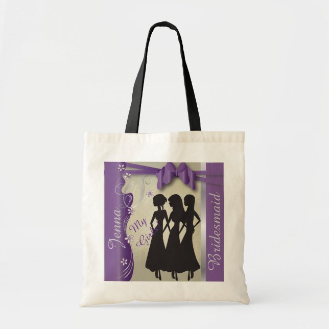 Tote Bag Pourpre chic d'améthyste de la conception | de (Devant)