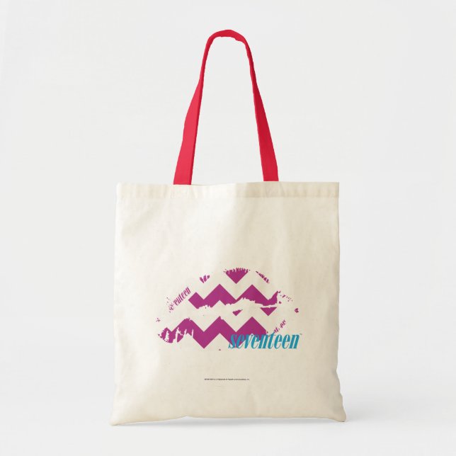 Tote Bag Pourpre de zigzag (Devant)