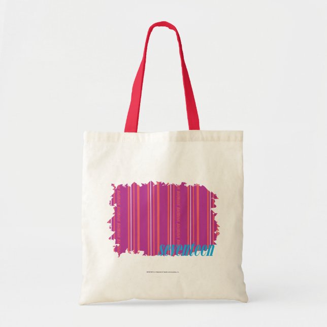 Tote Bag Pourpre mince 2 de rayures (Devant)