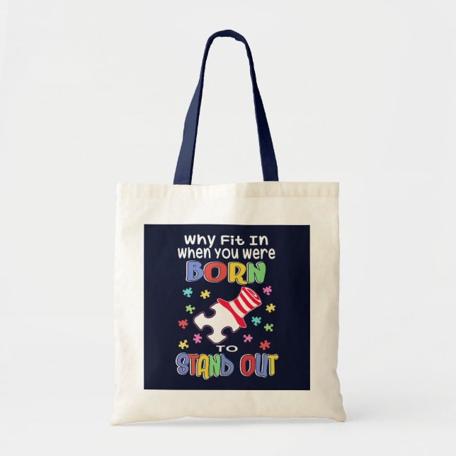 Tote Bag Pourquoi vous êtes né pour dénoncer l'autisme (Devant)