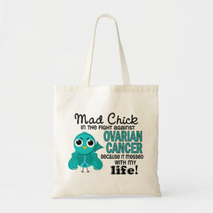 Tote Bag Poussin fou 2 mon Cancer ovarien de la vie