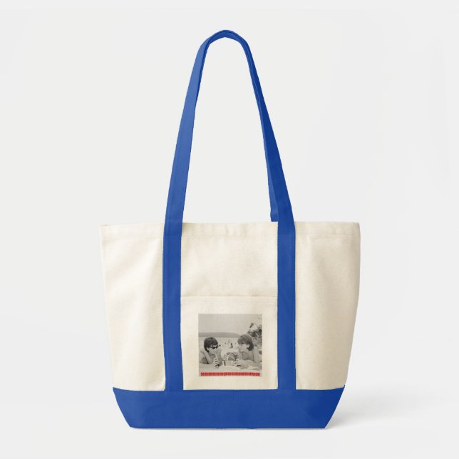 Tote Bag Poussins 60s de plage (Devant)