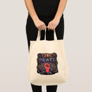 Tote Bag Pouvoir des Filles Steampunk Poing - Autonomisatio