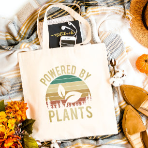 Tote Bag Powered by Plante Vegan Retro Rainbow