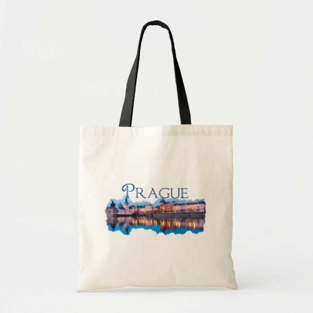 Tote Bag Prague : Skyline du soir (Devant)
