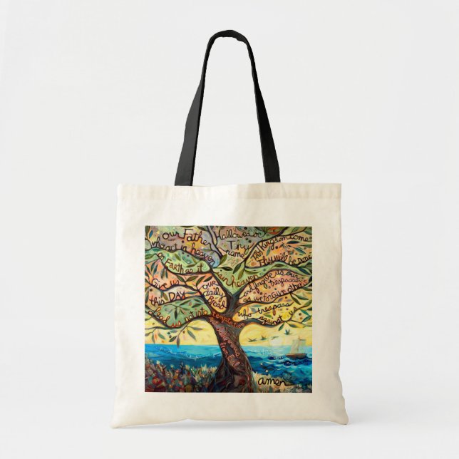 Tote Bag Prayer du seigneur (notre père) Fourre-tout (Devant)