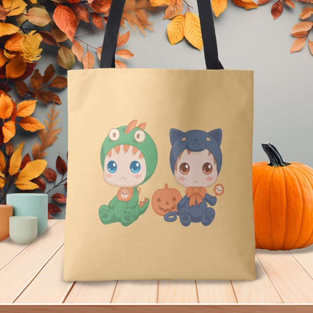 Tote Bag Première Halloween Babies Chat noir Costume Dragon (Créateur téléchargé)