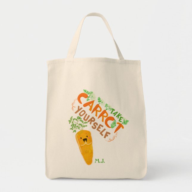Tote Bag Prenez Carrot vous-même | Jeu de devis motivationn (Devant)