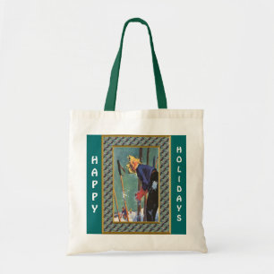 Tote Bag Préparez bonnes fêtes pour skier