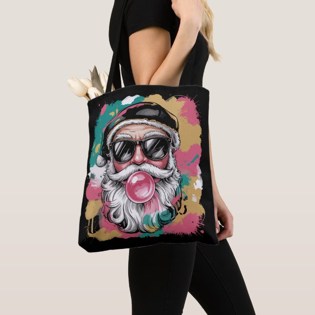 Tote Bag Preppy Père Noël Coquette Parties scintillant de N (De près)