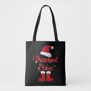 Tote Bag preschool claus christmas family matchchy