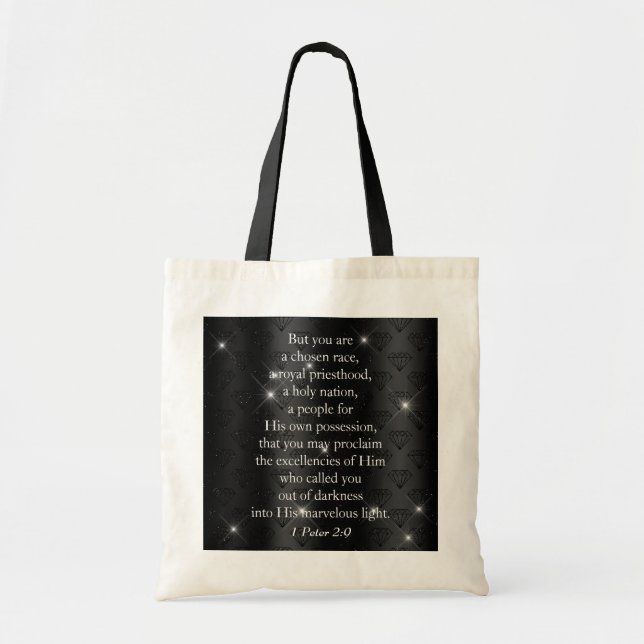 Tote Bag Prêtrise royale Écriture biblique Élégant (Devant)