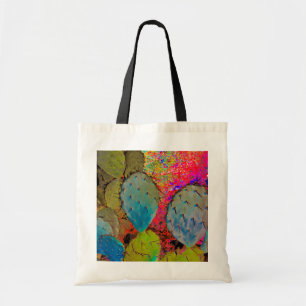 Tote Bag Prickly Pear Cactus Abstrait