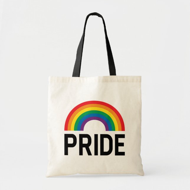 Tote Bag Pride arc-en-ciel (Devant)