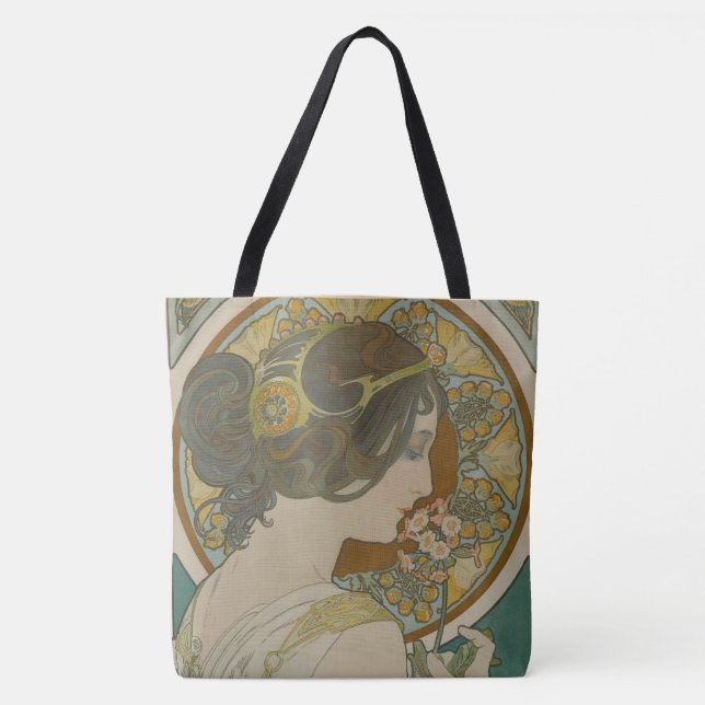 Tote Bag Primrose par Alphonse Mucha (1899) (Devant)