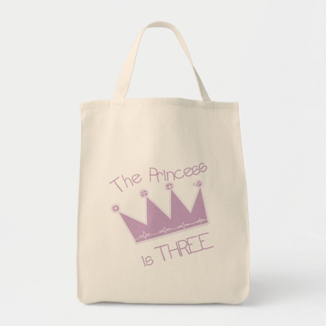 Tote Bag Princess Crown 3e Anniversaire Tshirts et cadeaux (Devant)