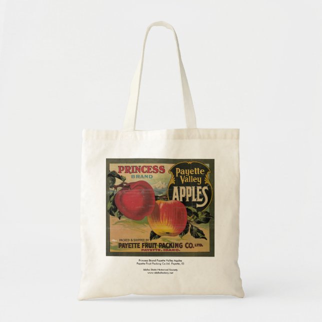 Tote Bag Princesse Brand Payette Valley Apples (Devant)