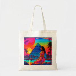 Tote Bag Princesse psychédélique à pyramide rose