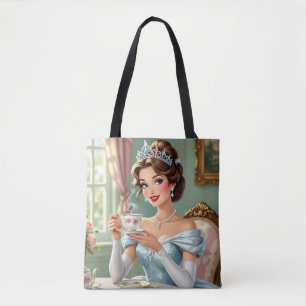 Tote Bag Princesse sophistiquée avec une couronne et une ro