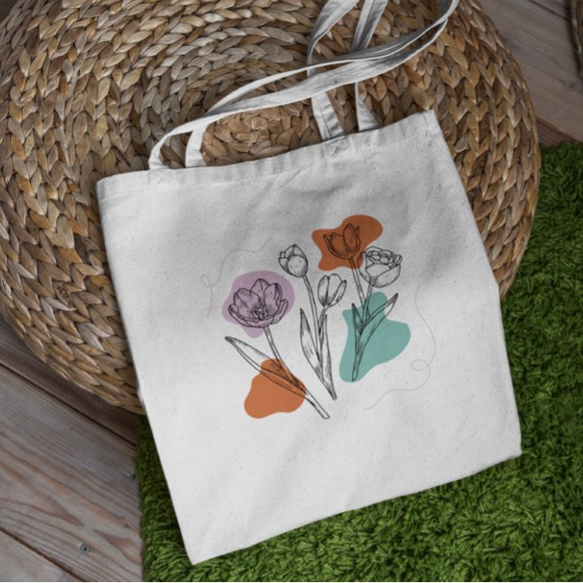 Tote Bag Printemps des fleurs de tulipes (Créateur téléchargé)