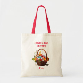 Tote Bag Printemps fleurit Chasse aux oeufs de Pâques
