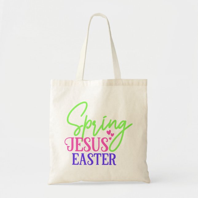 Tote Bag Printemps Jésus Pâques (Devant)