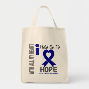 Tote Bag Prise du cancer du colon I dessus à l'espoir