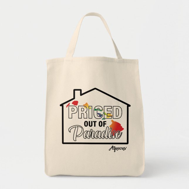 Tote Bag Prix hors paradis [noir/arc-en-ciel] (Devant)
