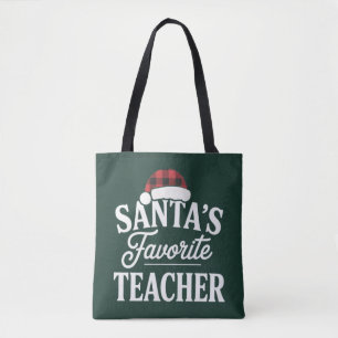 Tote Bag Prof Favori de Noël de Santa enseigne aux étudiant