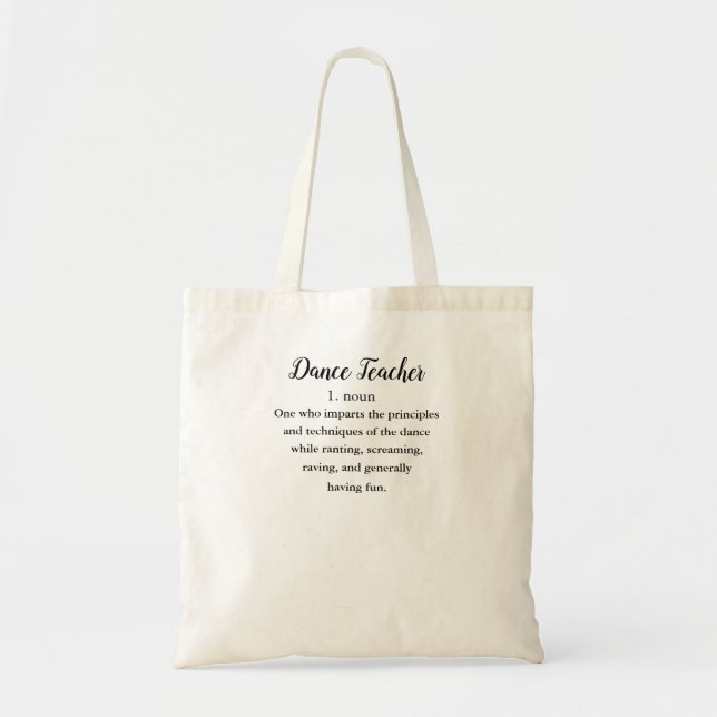 Tote Bag Professeur de danse (Devant)