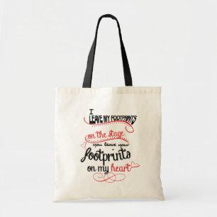Tote Bag Professeur de danse - empreintes de pas sur le