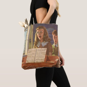 Tote Bag Professeur de musique vintage enseignant aux élève