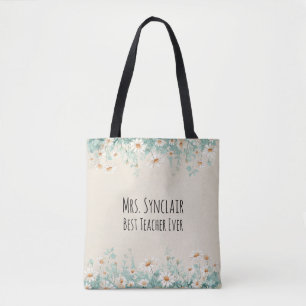 Tote Bag Professeur Exceptionnel Personnalisé avec Margueri