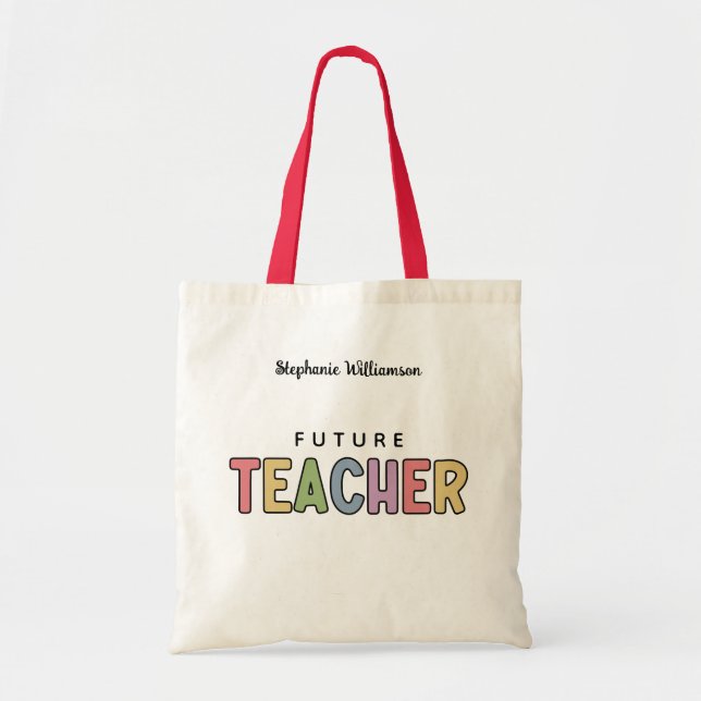 Tote Bag Professeur Futur Personnalisé Cadeaux De Cute Colo (Devant)
