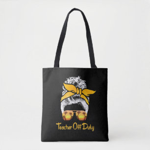 Tote Bag Professeur hors service Messy Bun Beach Sunset Ens