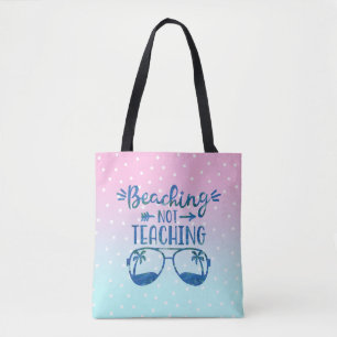 Tote Bag Professeur Summer Pastel Blue Pink Ombre