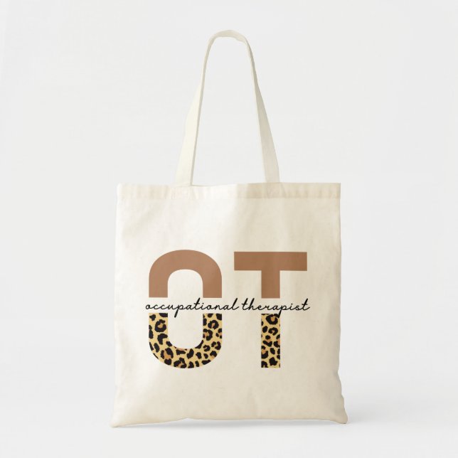 Tote Bag Professithérapeute OT cheetah cadeaux (Devant)