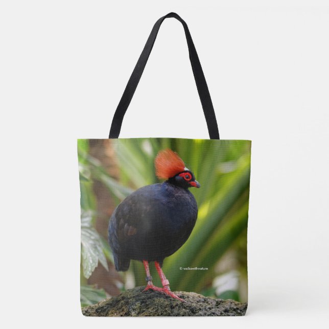 Tote Bag Profil d'une perdrix de bois à roul (Devant)