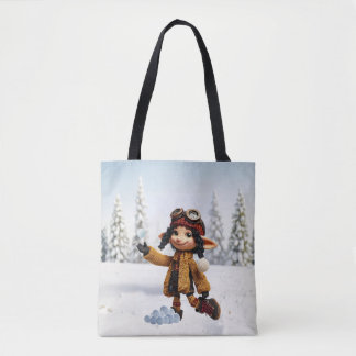 Tote Bag Profiter d'une journée de neige