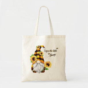 Tote Bag Profitez des petites choses Gnome tournesol