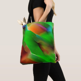 Tote Bag Profondeur et reliefs colorés, le vert prédomine