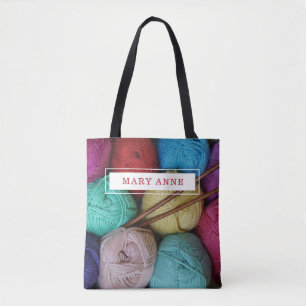 Tote Bag Projet personnalisé Crochet Knit Yarn