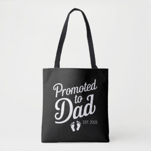 Tote Bag Promu Papa EST 2025 Drôle Futur Papa