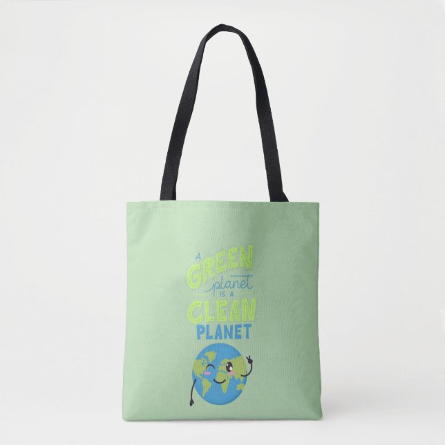 Tote Bag Propulsé par le vert : prospérer avec la nature" (Devant)