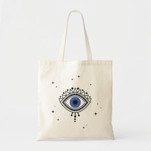 Tote Bag Protection des yeux mal, symbole magique de l'oeil (Devant)