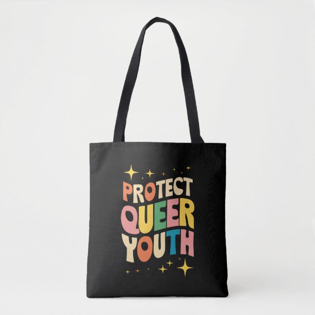 Tote Bag Protéger les jeunes homosexuels Protéger les jeune (Devant)