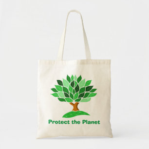 Tote Bag Protégez la planète. Conception des arbres.