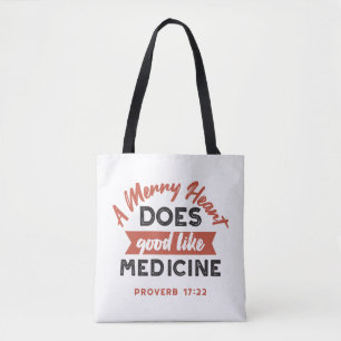 Tote Bag Proverbes 17:22 'Un Coeur Joyeux'